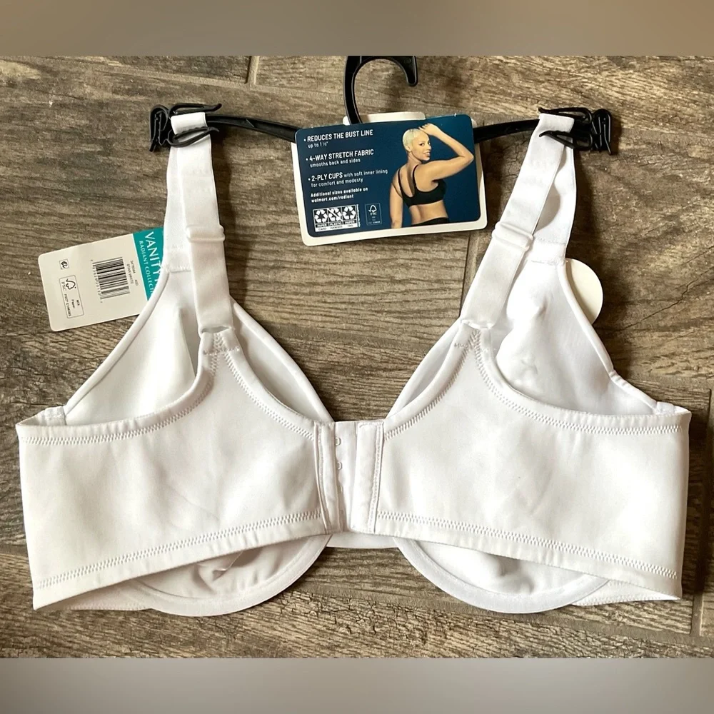 New Vanity Fair Minimizer Bra White Radiant Collection You Pick Size - Picture 2 of 4